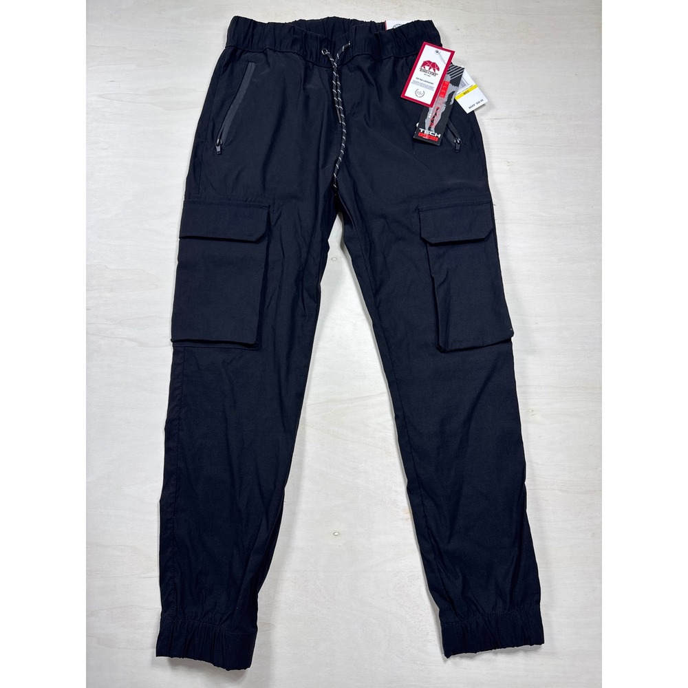Ring of Fire Mens Tech Cargo Joggers Black Stretch Utility Pants Medium NWT - Picture 4 of 9